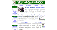 Desktop Screenshot of federazionelisteciviche.it